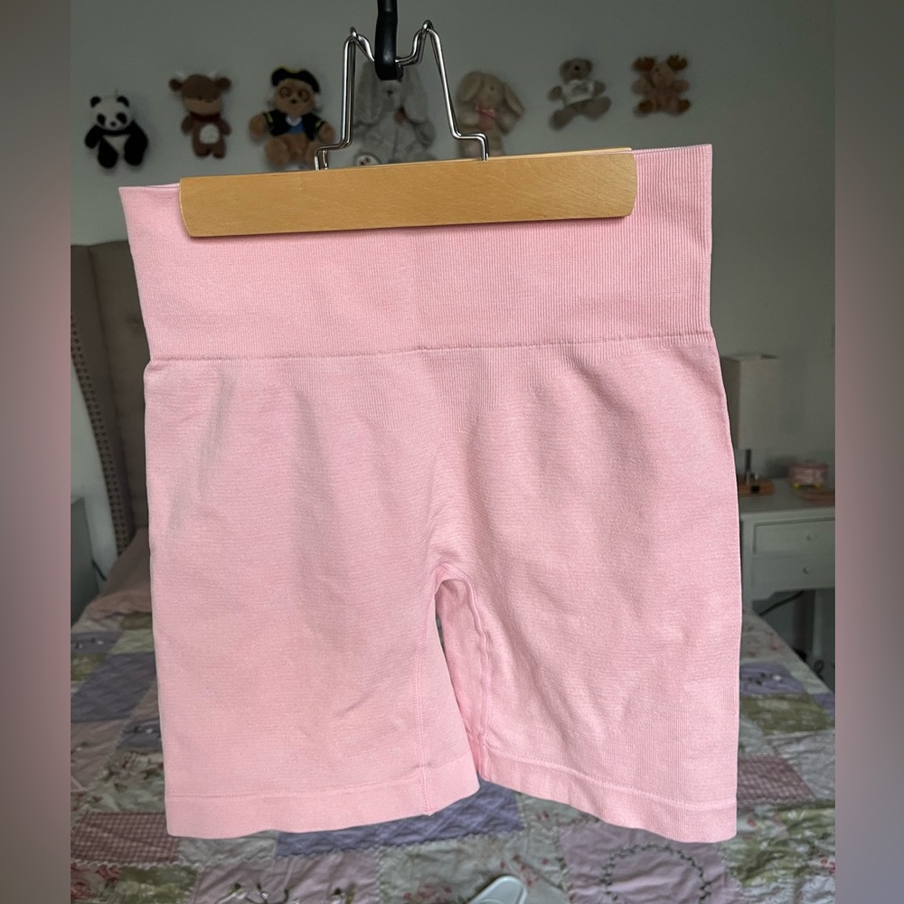 pink biker shorts